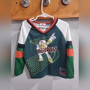 Disney Buzz LightYear V Neck Hockey Jersey Youth Size 4 (xs)